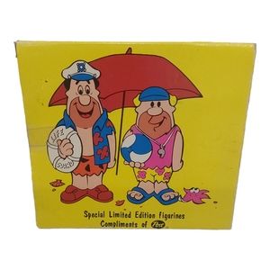Vintage Fred Flintstone & Barney Rumble Figurines Post Cereal x